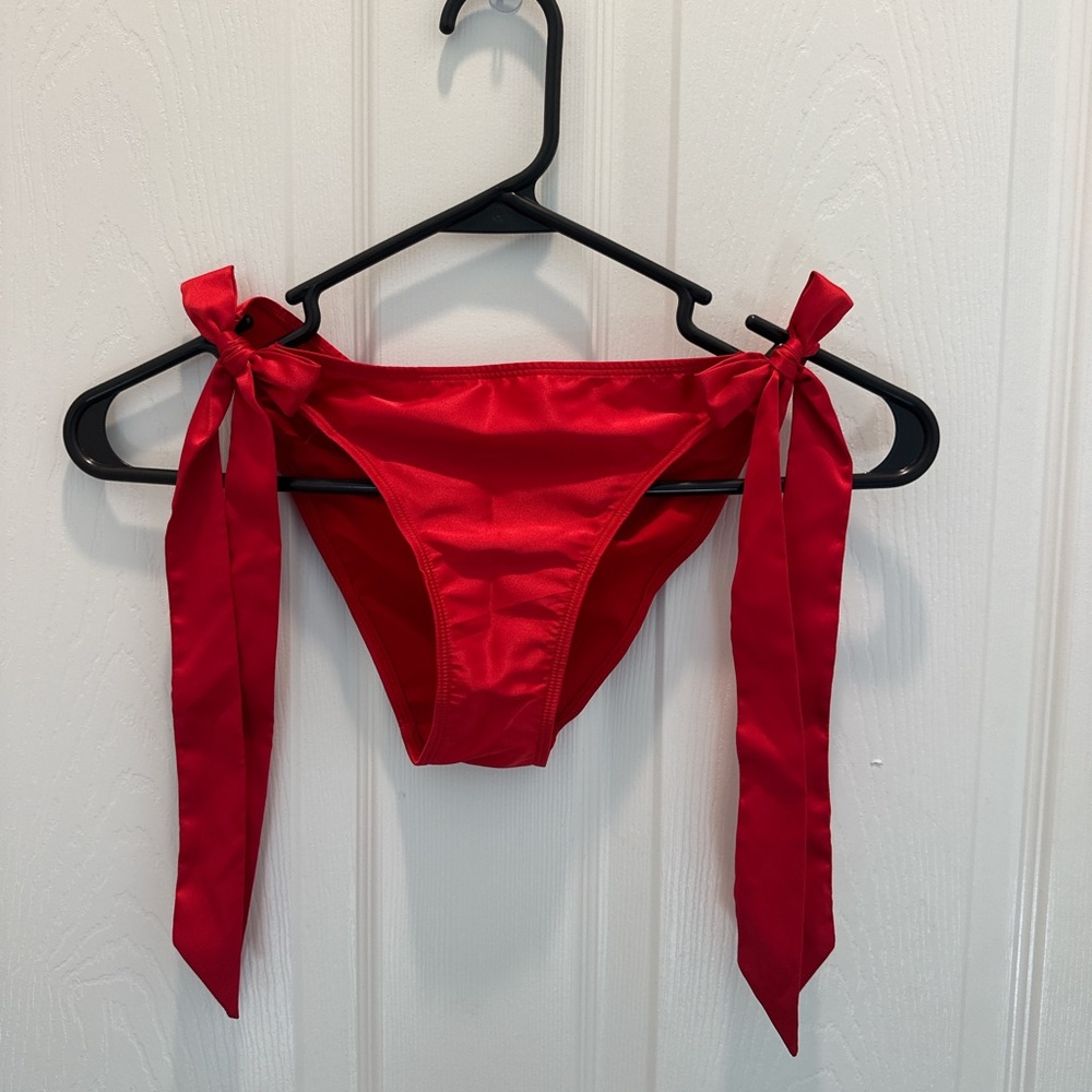 Victoria’s Secret Dream Angels Red Satin String Cheeky Panty
